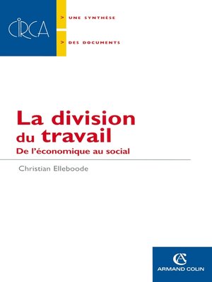 cover image of La division du travail